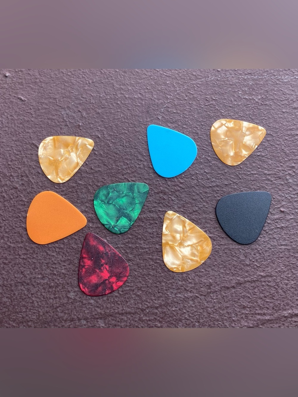 Assorted Color Guitar Picks - 8 Pack